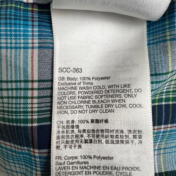 Marmot Mens Multicolored Plaid Polyester Short Sleeve Button Up Shirt Large - Picture 6 of 6